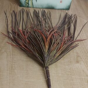 Artificial Decorative Plant with Red and Brown Accents